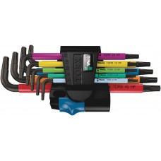 Набор Г-образных ключей 9 пр. с фиксацией TX 8/9/10/15/20/25/27/30/40 TORX Multicolour HF серия 967/9 SL 1 Wera WE-024179