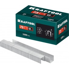 Скобы тип 73, 12 мм, калибр 20GA, 5000 шт KRAFTOOL 31773-12