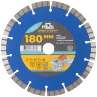 Диск отрезной алмазный турбо-сегментный, 180 x 2,5-2,6 x 10 x 22.2 мм (37224М)