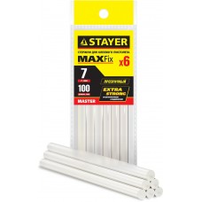 Стержни клеевые универсальные Cristal, 7 х 100 мм, 6 шт, прозрачные STAYER Professional 2-06817-T-S06