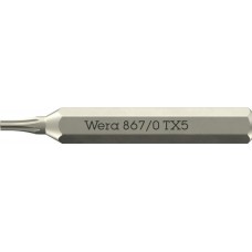 867/0 Micro TORX бита, TX 5 x 30 мм, хвостовик шестигранный 5/32