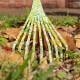 Грабли веерные 9 - зубые, 130 х 415 мм, стальные, пластиковая рукоятка, Flower Green, Palisad (620425)