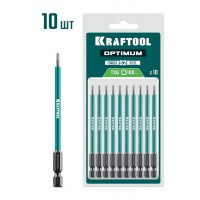 Биты OPTIMUM TX6 100 мм 10 штук KRAFTOOL 26126-6-100-S10