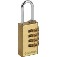 Навесной замок кодовый 35 х 21 х 10 мм, 4 диска, мини ЗУБР Профессионал 37118-2_z02