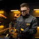 Очки защитные открытые, поликарбонатные, увеличенная дымчатая линза, регулируемые дужки Denzel (89203)