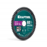 Диск пильный по дереву Slim multi cut 165 х 20 x 1.6 мм 60Т KRAFTOOL 36957-165-20-60