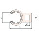 Насадка накидная с открытым зевом 3/81/2 искробезопасный сплав AlCu 164B-1004, HORTZ