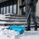 Скрепер для уборки снега, полипропилен, колеса, 750х445х1275 мм, рукоятка с ПВХ, LUXE Palisad (61800)