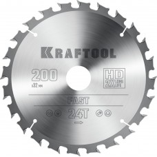 Пильный диск по дереву Fast, 200 х 32 мм, 24Т KRAFTOOL 36950-200-32