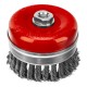 Щетка для УШМ Heavy Duty, 100 мм, М14, чашка, крученая проволока 0.5 мм Matrix (74672)