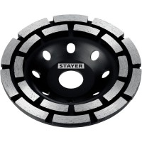 Чашка шлифовальная алмазная двухрядная Double, d 125 мм STAYER 33381-125_z02