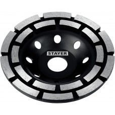 Чашка шлифовальная алмазная двухрядная Double, d 125 мм STAYER 33381-125_z02