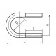 Болт-скоба стальная U 5 М12 (Fortisflex) (63129)
