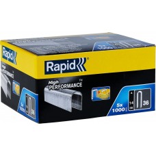Скобы супертвердые профессиональные тонкие тип 36, 14 мм, 5000 шт RAPID 11886910