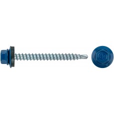 Шурупы кровельные со сверлом 4.8 х 50 синий, RAL 5005 250 шт. (фасовка) (23543-4)