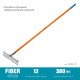 Садовые грабли PS-12 FIBER, 380 х 100 х 1530 мм, 12 витых зубцов, нержавеющая сталь, фибергласовый черенок, PROLine GRINDA 39482-12