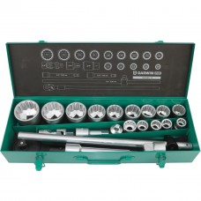 Набор торцевых головок 3/4 12 гр., 19-55 мм, 21 пр., GARWIN PRO, 643565-12
