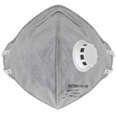 Полумаска фильтрующая, FFP1, складная, 5-ти слойная, угольный фильтр, с клапаном (12302)