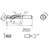 Сверло d 7,2 ц/х Р6М5 левое