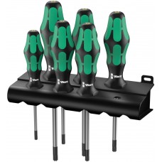 Набор отвёрток 6 пр. подставка с отверстием TX 10x80/15x80/20x100/25x100/30x115/40x130 TORX BO Kraftform Plus серия 367/6 Wera WE-138250