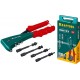 Комбинированный литой заклепочник Combo2-M6, 2 вида заклёпок, в кейсе KRAFTOOL 31180