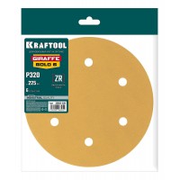 Шлифовальный круг на липучке Giraffe GOLD-6 225 мм Р320 6 отверстий KRAFTOOL 35652-320