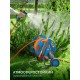Катушка со шлангом в комплект ProLine HCK-25, шланг 25м x 1/2, поливочный набор 4 предмета, усиленные колеса, телескопическая ручка GRINDA 428461