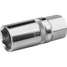 Головка торцовая свечная 16 мм, 1/2 с резиновой вставкой KRAFTOOL 27812-16