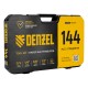 Набор инструментов, 1/2, 1/4, 3/8, CrV, S2, пластиковый кейс, 144 предмета Denzel