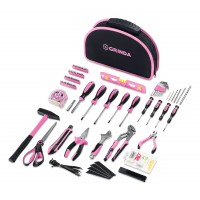 GRINDA Pink Tools 165 предм, универсальный набор инструмента (22109)