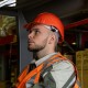 Каска защитная из ударопрочной пластмассы, оранжевая Сибртех (89113)