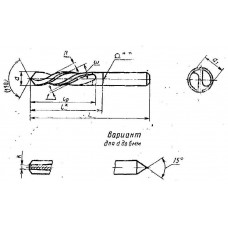 Сверло d 7,3 ц/х Р9К5 левое
