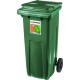 Мусорный контейнер МК-120, 120 л, 550 х 480 х 997 мм GRINDA 3840-12