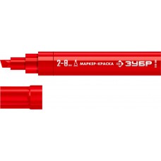 Маркер-краска клиновидный МК-800 красный, 2-8 мм ЗУБР 06327-3