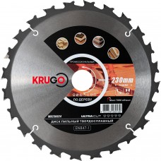 Пильный диск 230 x 2.4/1.6 x 24T x 30mm KRUGO (WA230024)