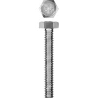 Болт M6 x 40 мм, кл. пр. 5.8, цинк, 5 шт, ГОСТ 7798-70 ЗУБР 303086-06-040