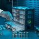 Органайзер для хранения с выдвижными лотками 310х150х260мм, 4 секции, пластик Stels