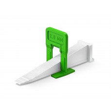 STAYER СВП TileFix, комплект: 2,0 мм, зажим + клин, 50 + 50 шт, система выравнивания плитки ?ворота? (33843-H50)