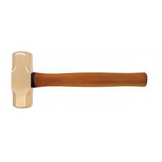 Кувалда тупоносая 2,7 кг AlCu рукоятка дерево искробезопасная 191B-1018, HORTZ