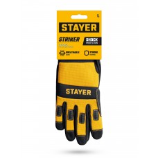 STAYER STRIKER р.L (9), комбинированные перчатки для тяжелых механических работ (11410-L)