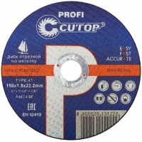 Профессиональный диск отрезной по металлу и нержавеющей стали Cutop Profi Т41-150 х 1,8 х 22,2 мм (39991т)