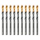 Сверло по металлу, 6 мм, HSS-Tin, Golden Tip, 10 шт. Denzel (717215)