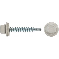 Шурупы кровельные со сверлом 4.8 х 32, белый RAL-9002 (фасовка 250 шт) (23568-4)