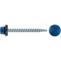 Шурупы кровельные со сверлом 4.8 х 50 синий 100шт , RAL 5005 Фасовка (23543-0)