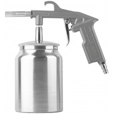 Пистолет пескоструйный, алюминиевый нижний бачок 1000 мл, быстросъемное соединение (81081)