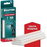 Клеевые стержни Ultra Power, 7 х 150 мм, 16 шт, прозрачные, ультрамощные KRAFTOOL 06837-16