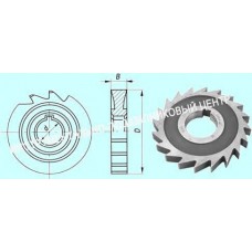 Фреза дисковая пазовая 80х12х27 Р18, Z =14 затылованная