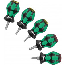 Набор отвёрток коротких Kraftform 5 пр., SL 0.6x3.5x25/0.8x4.0x25/1.0x5.5x25, PH 1x25/2x25 Stubby Set 1 WE-008870