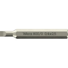 800/0 Micro Slotted Бита шлицевая, SL 0.40 x 2.5 x 30 мм, хвостовик шестигранный 5/32