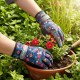 Перчатки садовые из искусственной кожи с усиленным наладонником и кончиками пальцев PRO Line размер M (8) GRINDA AMBER 1139-M